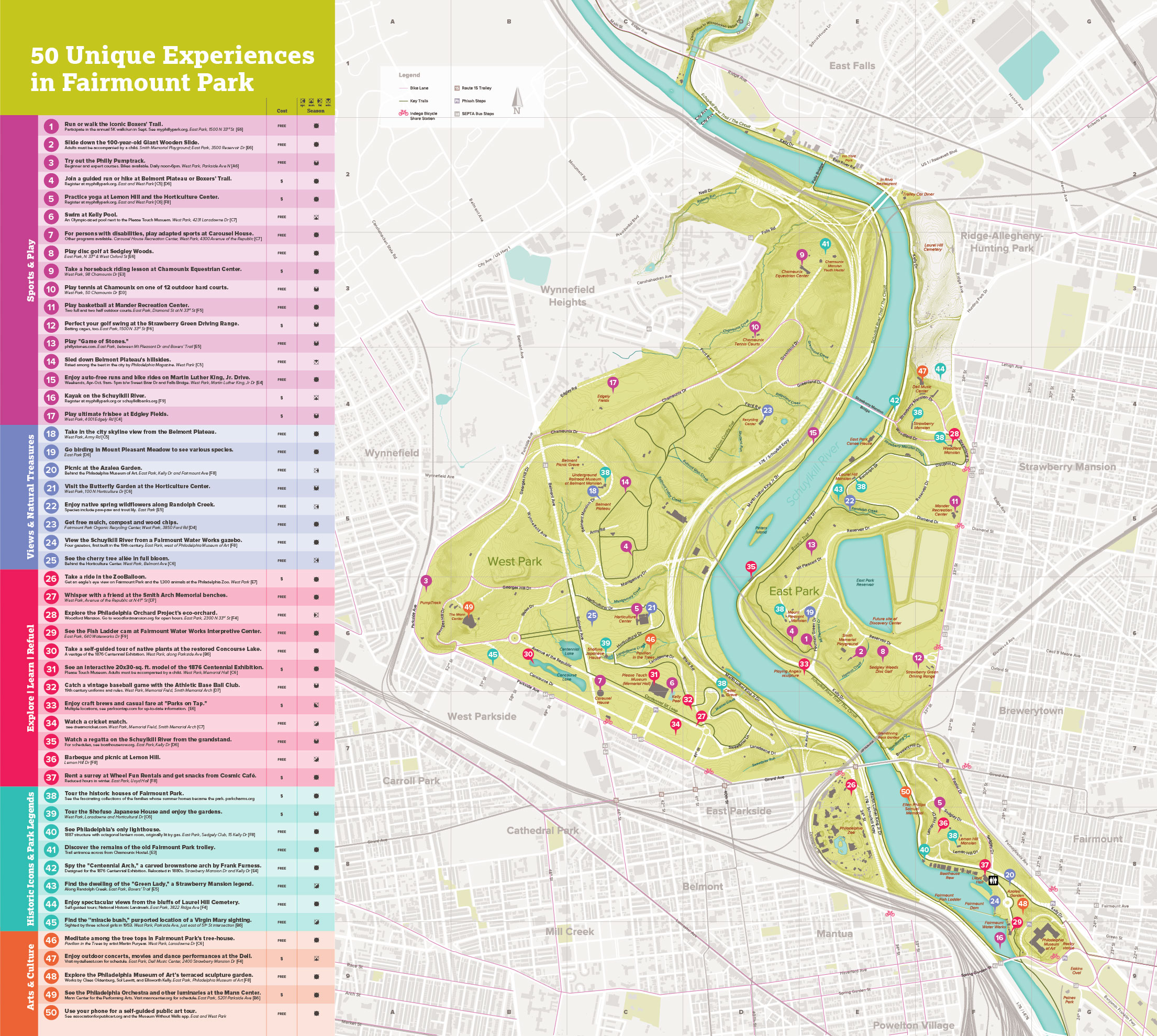 Fairmount Park Map Gadgets 2018
