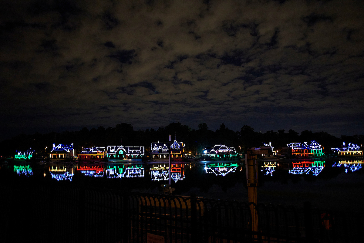 Relighting of Boathouse Row Fairmount Park Conservancy
