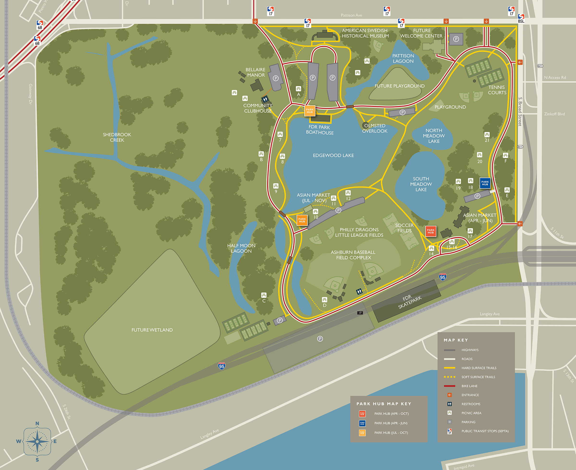 Philadelphia FRD Park map