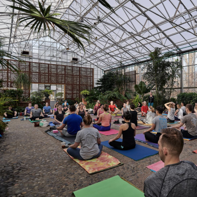 Greenhouse Yoga at the Horticulture Center
